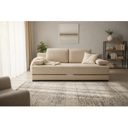 Kanapa Bouclé DL-Loft 140x200 | Metal i Bonell - DB-meble